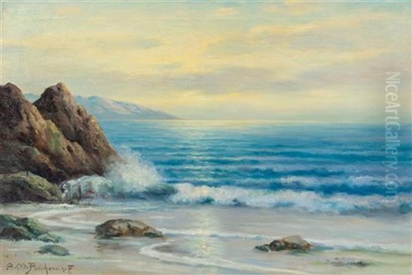 Monterey Bay, California Oil Painting by Alexis Matthew Podchernikoff