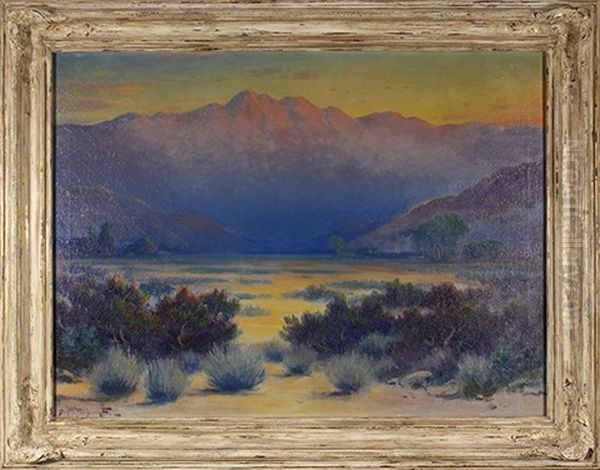 Desert Sunrise Oil Painting by Alexis Matthew Podchernikoff