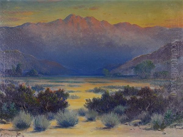 Desert Sunrise Oil Painting by Alexis Matthew Podchernikoff