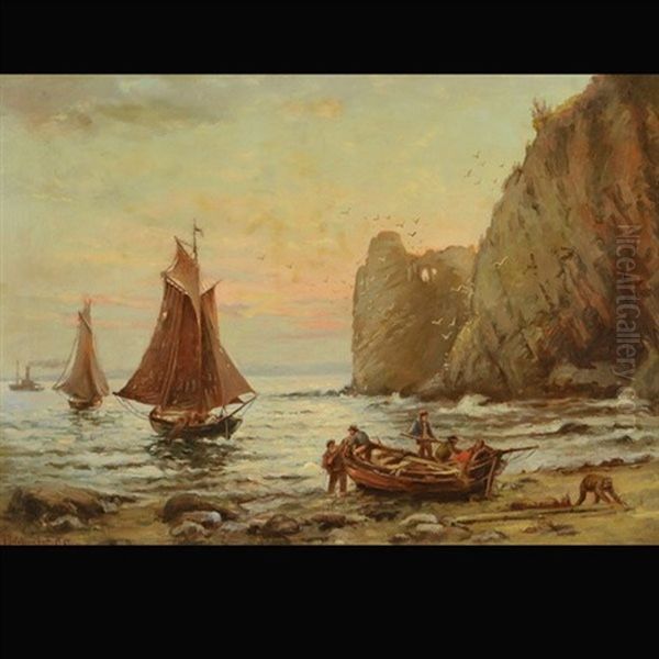 Returning To Shore Oil Painting by Alexis Matthew Podchernikoff