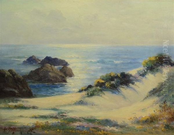 California Coast Oil Painting by Alexis Matthew Podchernikoff