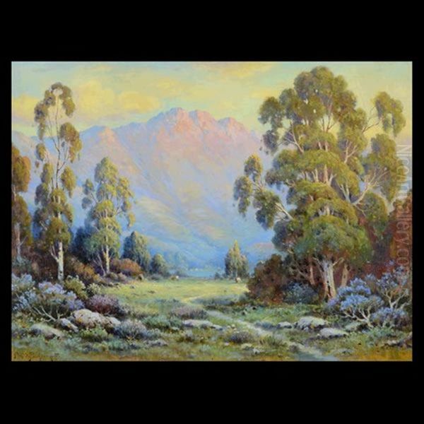 Santa Barbara (ceanothus Impressus) Oil Painting by Alexis Matthew Podchernikoff