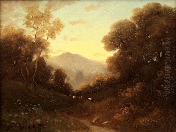 Evening Glow Oil Painting by Alexis Matthew Podchernikoff