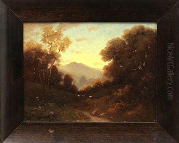 Evening Glow Oil Painting by Alexis Matthew Podchernikoff