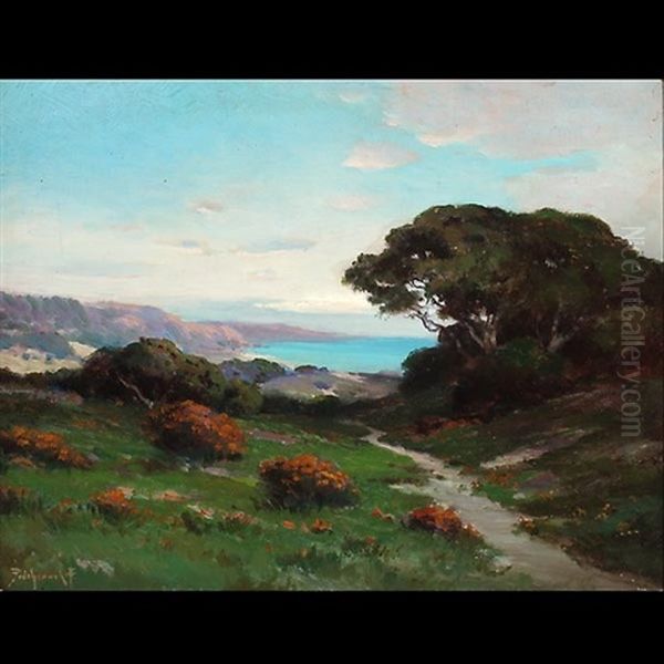 Pacific Coast Oil Painting by Alexis Matthew Podchernikoff