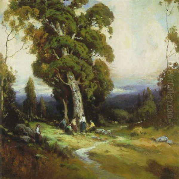 Evening Under The Eucalyptus by Alexis Matthew Podchernikoff