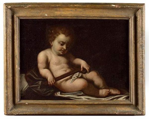 L'enfant Jesus Et La Croix Oil Painting by Giovanni Andrea Podesta