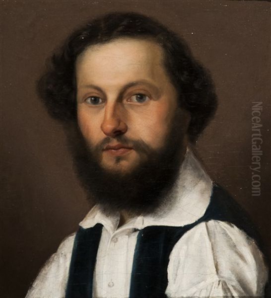 Autoritratto Oil Painting by Francesco Podesti