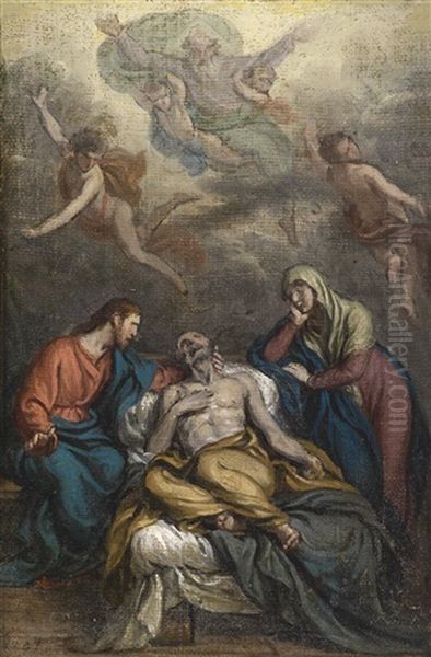 Der Tod Des Heiligen Joseph Oil Painting by Francesco Podesti