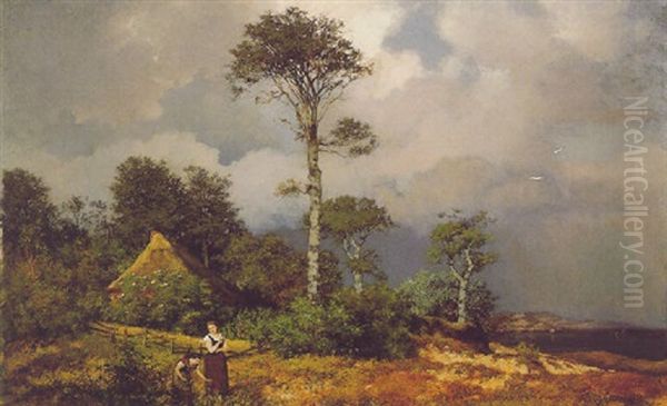 Kustenlandschaft Oil Painting by Richard Theodor Poebing