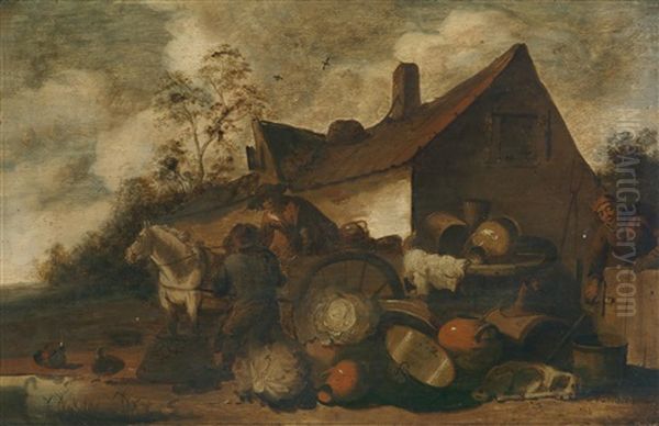 Der Aufbruch Zum Markt Oil Painting by Adriaen Lievensz van der Poel