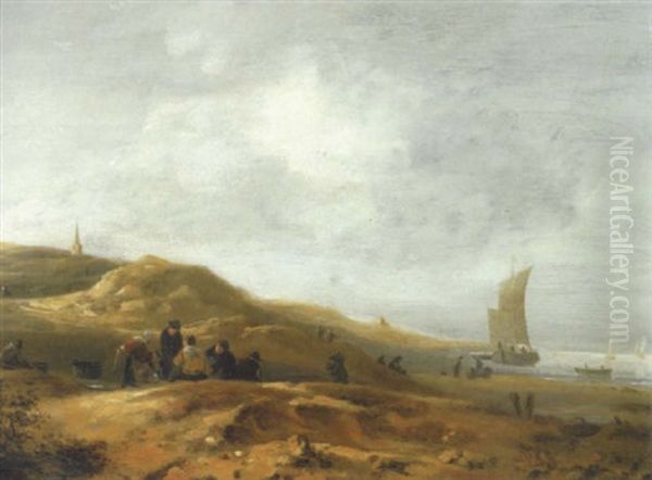 Dunenlandschaft (bei Scheveningen?) Oil Painting by Egbert Lievensz van der Poel