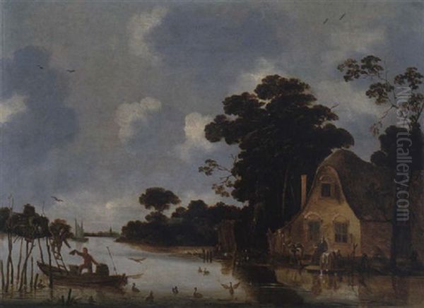 Kanallandschaft Oil Painting by Egbert Lievensz van der Poel