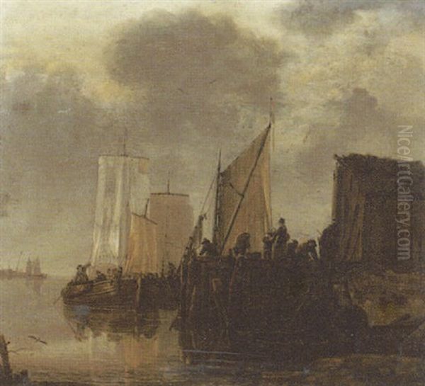 Hafenszene Oil Painting by Egbert Lievensz van der Poel