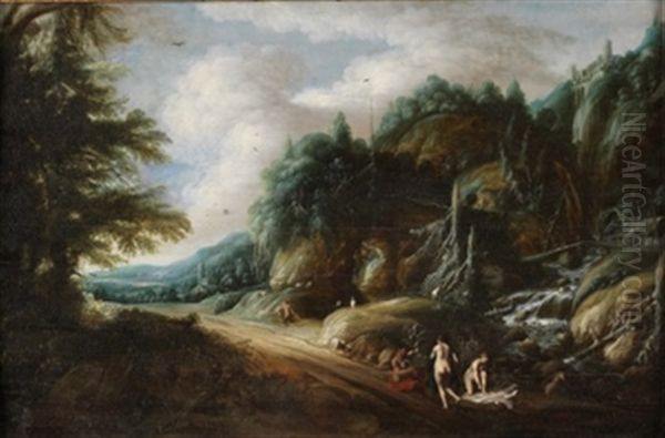 Ninfas Oil Painting by Cornelis Van Poelenburgh