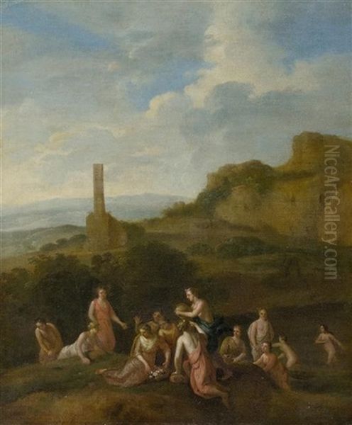 Mythologische Szene Oil Painting by Cornelis Van Poelenburgh