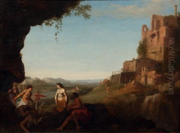 Paysage Classique Oil Painting by Cornelis Van Poelenburgh