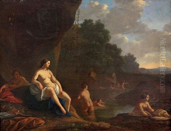 Diane Et Ses Nymphes Oil Painting by Cornelis Van Poelenburgh