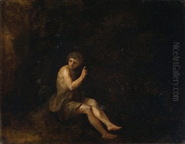 Seated Figure Oil Painting by Cornelis Van Poelenburgh