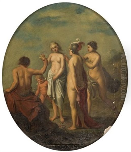 Le Jugement De Paris Oil Painting by Cornelis Van Poelenburgh