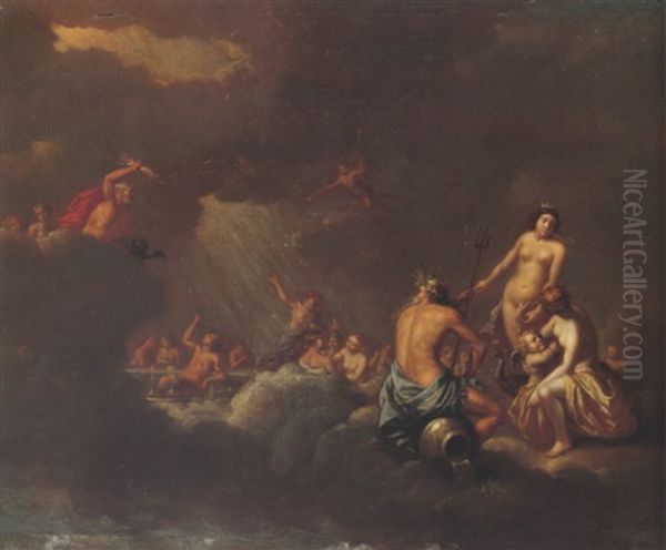 The Marriage Of Peleus And Thetis Oil Painting by Cornelis Van Poelenburgh