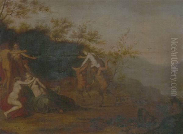 An Open Landscape With Nymphs And Satyrs Oil Painting by Cornelis Van Poelenburgh