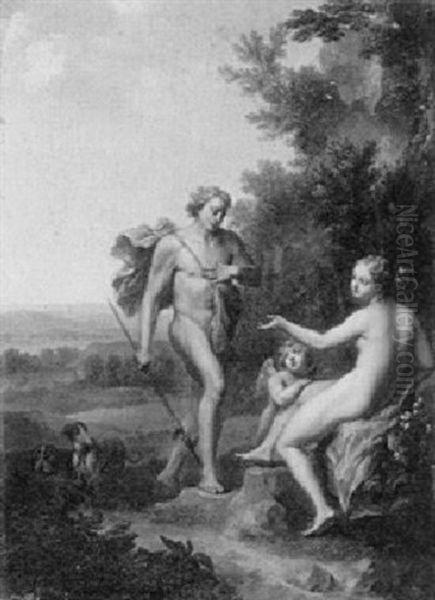 Diana Und Aktaon Oil Painting by Cornelis Van Poelenburgh