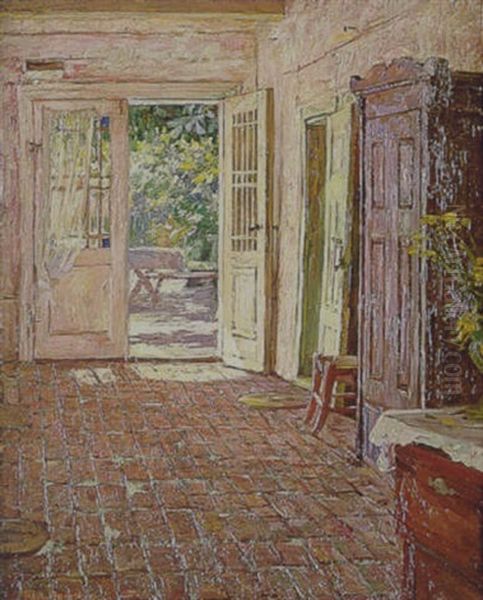 Sommerligt Interior Oil Painting by Paul Rudolf Heinrich Poetzsch