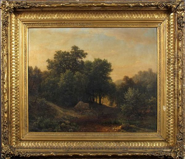 Paysage Forestier Anime Oil Painting by Hermann Pohle the Elder