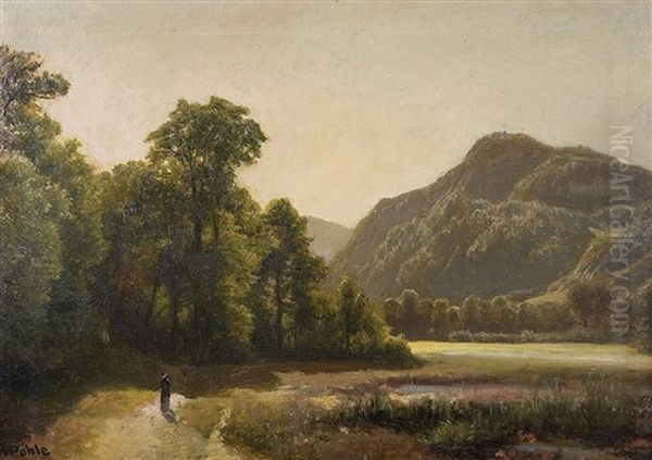 Walk Through The Valley Oil Painting by Hermann Pohle the Elder