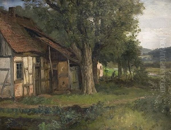 Nachmittag Am Hofe Oil Painting by Hermann Pohle the Elder