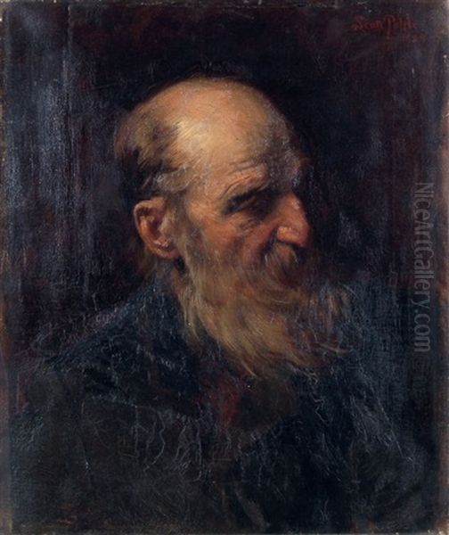 Bildnis Eines Weisbartigen Mannes Oil Painting by Friedrich Leon Pohle