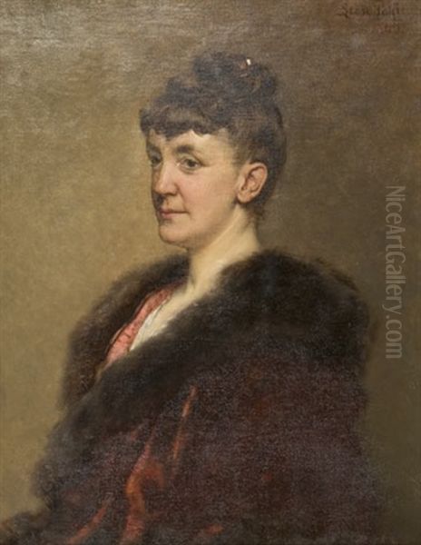 Portrait Of A Lady Oil Painting by Friedrich Leon Pohle