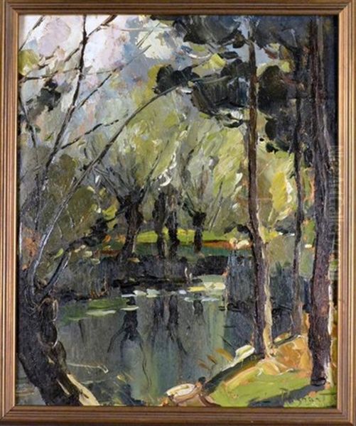 Ruisseau En Combe De Savoie Oil Painting by Lucien Poignant