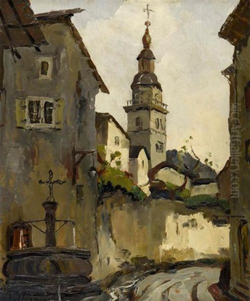 Conflans Oil Painting by Lucien Poignant