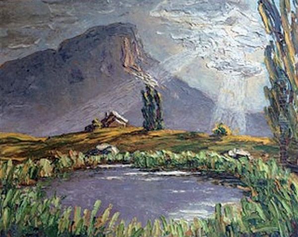 Le Mont Granier Oil Painting by Lucien Poignant