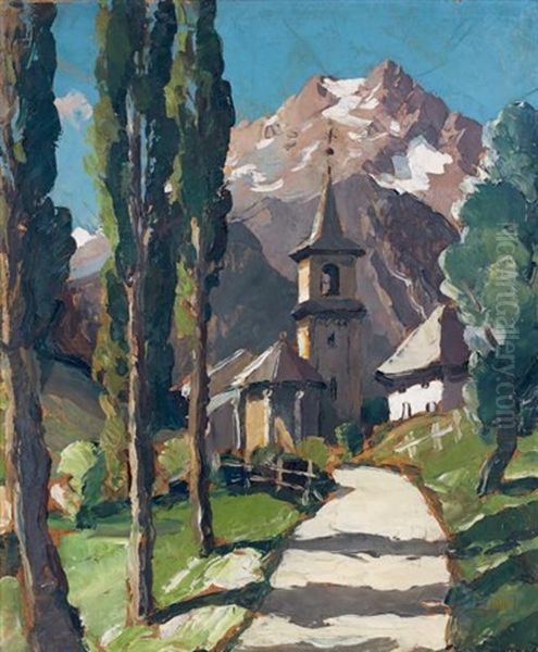 Vue De Saint Colomban Des Villars Oil Painting by Lucien Poignant