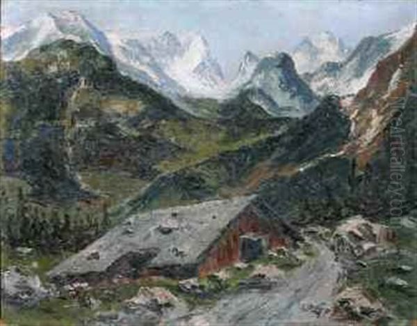 Massif De La Vanoise - Prolognan Oil Painting by Lucien Poignant