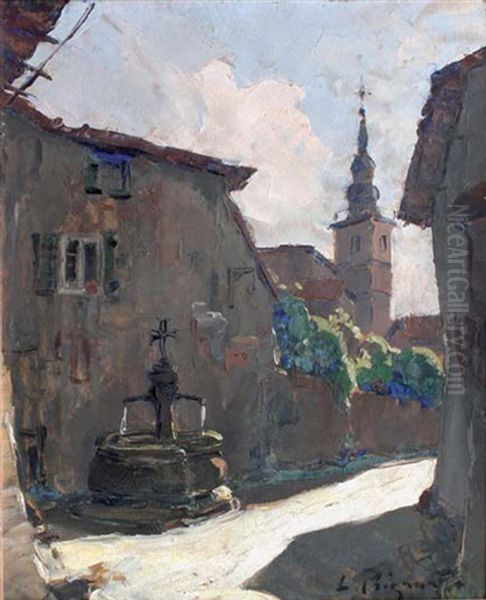 Vieille Rue A Conflans-albertville Oil Painting by Lucien Poignant