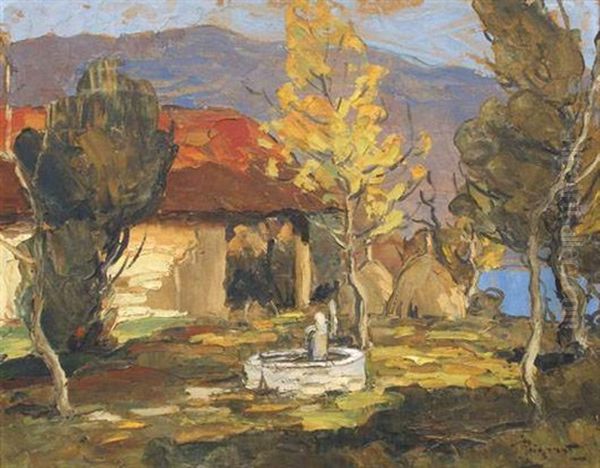 Paysage De Savoie Oil Painting by Lucien Poignant