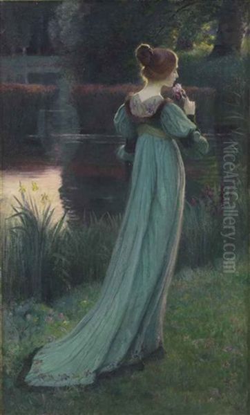 Reminiscing By The Pond Oil Painting by Armand Point