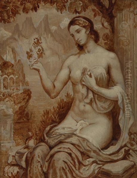 La Femme A La Fleur Oil Painting by Armand Point