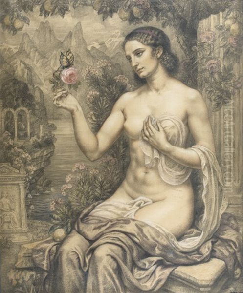 Psyche In Amors Garten Oil Painting by Armand Point