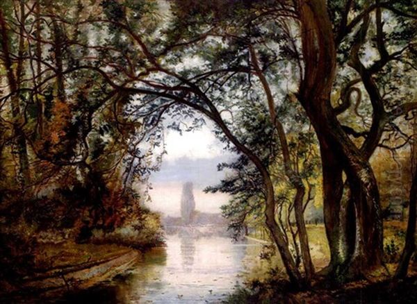 Paysage A La Riviere Oil Painting by Armand Point