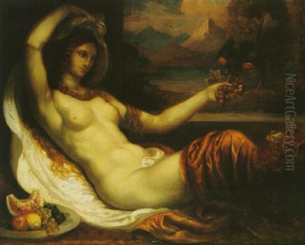 Odalisque Aux Raisins Oil Painting by Armand Point