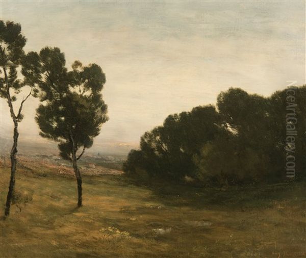 Landscape Oil Painting by Auguste Pointelin