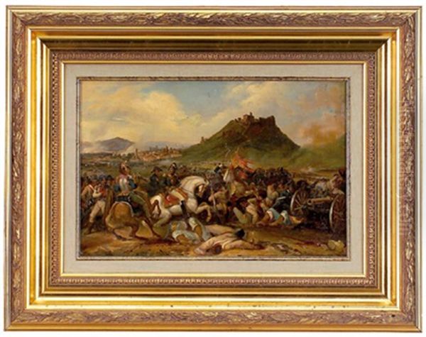 Schlachtenszene Aus Den Napoleonischen Kriegen Oil Painting by Etienne-Charles Pointurier