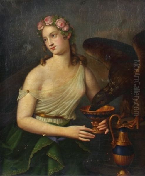 Zeus Erscheint Asteria In Gestalt Eines Adlers Oil Painting by Louis Francois Poisson