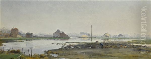 La Plaine De Bressoux Oil Painting by Ivan Pavlovich Pokhitonov