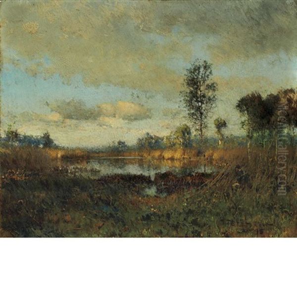 Etang Dans Les Landes by Ivan Pavlovich Pokhitonov